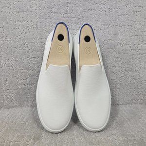 Rothy's The Sneaker Women's Size 10 Bright White Round Toe Textile Slip On Shoe